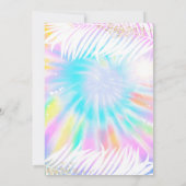 絞り染めウォータースライドプールパーティー誕生日 招待状 (裏面)