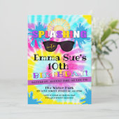 絞り染めウォータープールパーティの招待状 招待状 (スタンド正面)