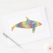 絞り染めオルカステッカー 長方形シール (封筒)