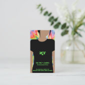 絞り染めカット全熱転写ビニル 名刺 (スタンド正面)