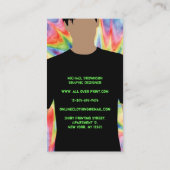 絞り染めカット全熱転写ビニル 名刺 (裏面)