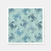 絞り染めカニの柄 スタンダードカクテルナプキン (正面)