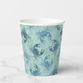 絞り染めカニの柄 紙コップ (裏面)