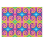 絞り染めカラフルのファンキーレトロ模様 テーブルクロス (正面(横))