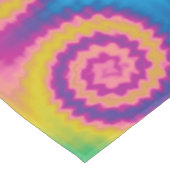 絞り染めカラフルのファンキーレトロ模様 テーブルクロス (アングル)