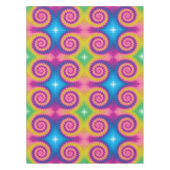 絞り染めカラフルのファンキーレトロ模様 テーブルクロス (正面)