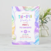 絞り染めカラフルガール誕生日 招待状 (スタンド正面)