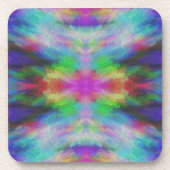 絞り染めカラフルスタイルアート コースター (正面)