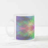 絞り染めカラフルスタイルアート フロストグラスマグカップ (左)