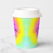 絞り染めカラフルパステルボホバースデーパーティー 紙コップ (右)