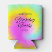 絞り染めカラフルパステルボホバースデーパーティー 缶クーラー (裏面)