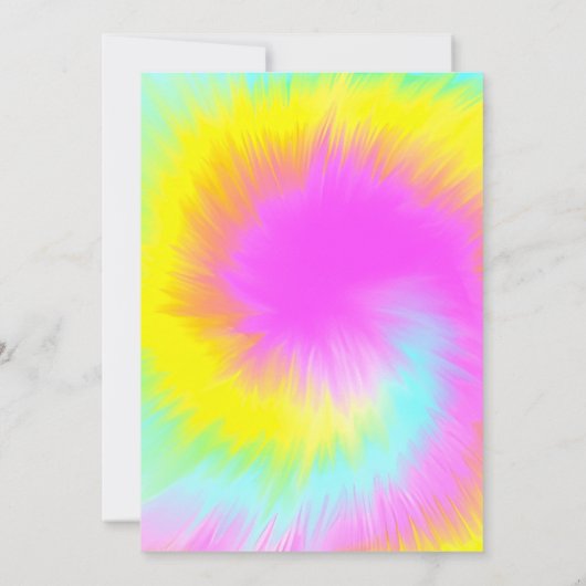 絞り染めカラフルパステルボホ21歳誕生日 招待状 (裏面)