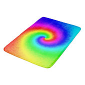 絞り染めカラフルレインボースワールヒッパイボホシック バスマット (アングル)