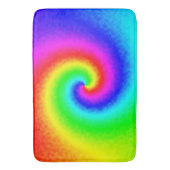 絞り染めカラフルレインボースワールヒッパイボホシック バスマット (正面縦)