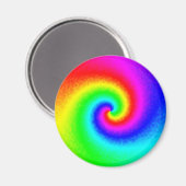 絞り染めカラフルレインボースワールヒッパイボホシック マグネット (正面/裏面)
