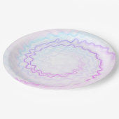 絞り染めカラフル旋回ファンキーレトロパーティー ペーパープレート (アングル)