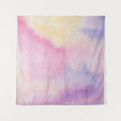 絞り染めカラフル青 タペストリー (正面)