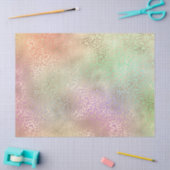 絞り染めガーリーピーチミントイエローピンク金ゴールドヒョウ 薄葉紙 (クラフト)