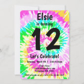絞り染めガールバースデーパーティー 招待状 (正面)