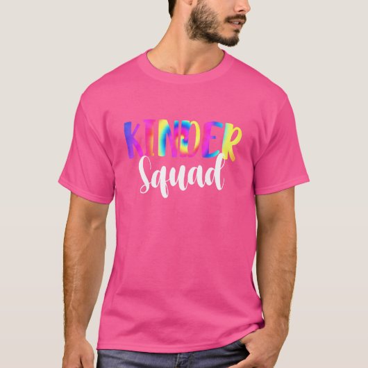 絞り染めキンダースクワッド幼稚園新学期B Tシャツ (正面)