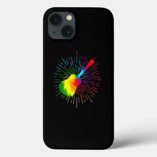 絞り染めギターミュージックデザインギタリカラフルスト iPhone 13ケース
