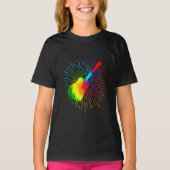 絞り染めギターミュージックデザインギタリスト Tシャツ (正面)