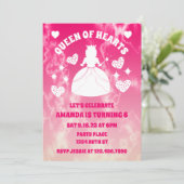 絞り染めクイーンオブハート誕生日 招待状 (スタンド正面)