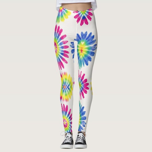 絞り染めクラシック効果継ぎ目なしパターン レギンス (正面)