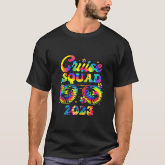 絞り染めクルーズスクワッド2023ファミリーバケーションマッチング Tシャツ