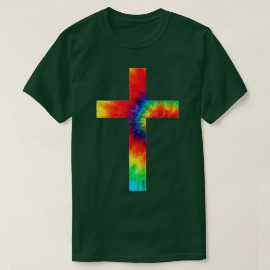 絞り染めクロスタイ染め宗教 Tシャツ (デザイン正面)
