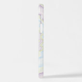 絞り染めグルーヴファンキーレトロ旋回カラフルパターン iPhoneケース (左側面)