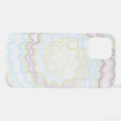 絞り染めグルーヴファンキーレトロ旋回カラフルパターン iPhoneケース (裏面横)