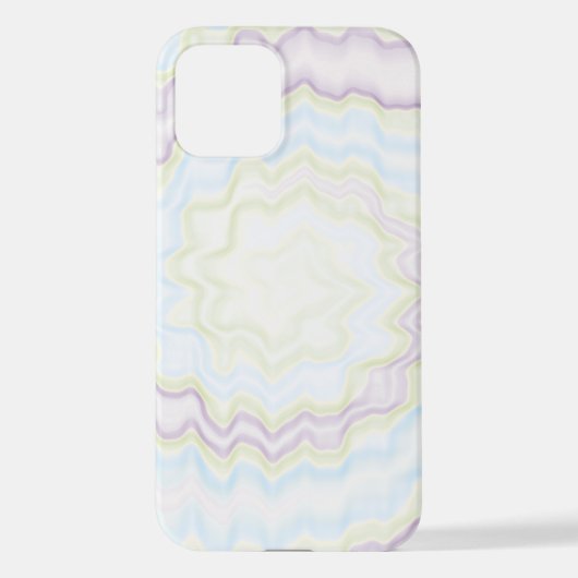 絞り染めグルーヴファンキーレトロ旋回カラフルパターン iPhoneケース (裏面)