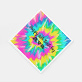 絞り染めグローバースデーパーティー スタンダードランチョンナプキン (角)