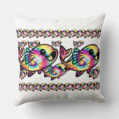 絞り染めコイ魚 クッション (裏面)