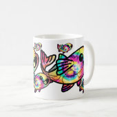 絞り染めコイ魚 コーヒーマグカップ (正面右)