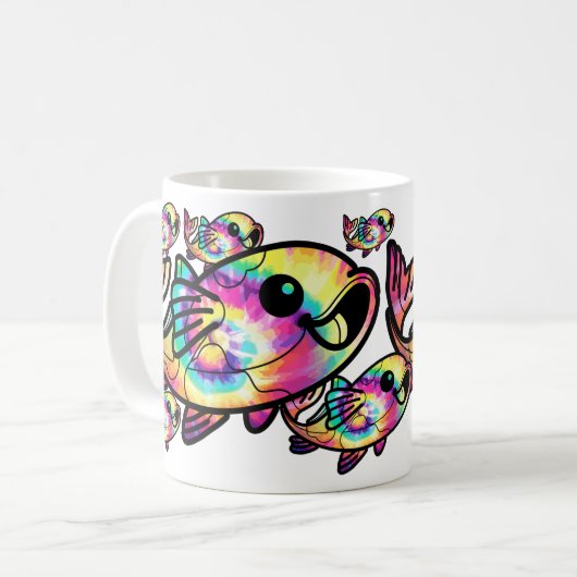 絞り染めコイ魚 コーヒーマグカップ (正面左)