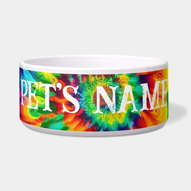 絞り染めサイケデリックレトロシュレアル ボウル (正面)