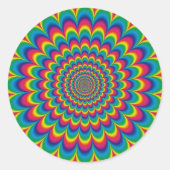 絞り染めサイケデリック封筒用シールシール ラウンドシール (正面)