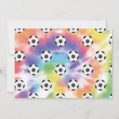 絞り染めサッカーサッカー誕生日パーティーボーイズ写真 招待状 (裏面)
