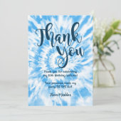 絞り染めサンキューカード青 招待状 (スタンド正面)