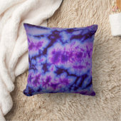 絞り染めシェードオブパープル&ブルー クッション (ブランケット)
