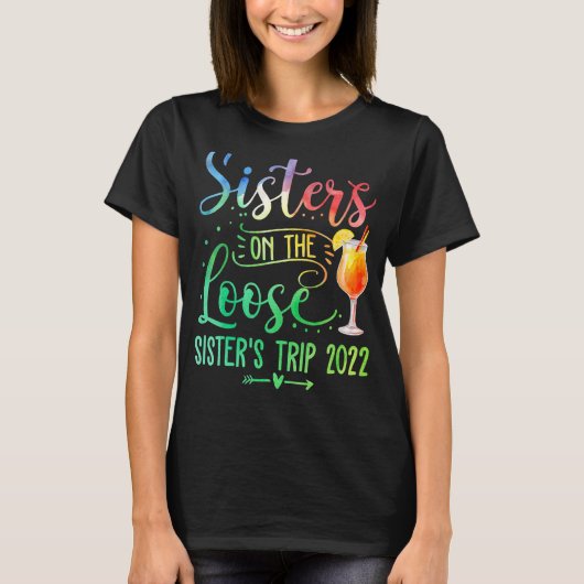 絞り染めシスターズ・オン・ザ・ルーズ・シスターの週末旅行 Tシャツ (正面)