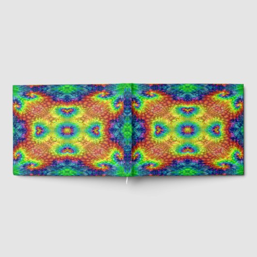 絞り染めスカイヴィンテージフラクタル万華鏡のように千変万化するパターン ゲストブック (全面)