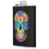 絞り染めスカイヴィンテージフラクタル万華鏡のように千変万化するパターン フラスク (左)