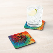 絞り染めスカルとバラ コースター (右側)