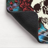 絞り染めスカルとバラ マウスパッド (コーナー)