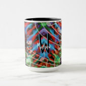 絞り染めスカルとバラ マグカップ (中央)