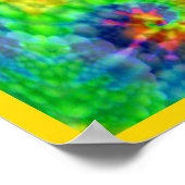 絞り染めスカルデッドゾンビポスタカラフルー ポスター (角)