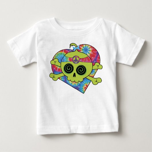 絞り染めスカル ベビーTシャツ (正面)